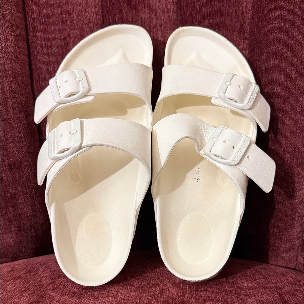 Birkenstock White Adjustable Sandals